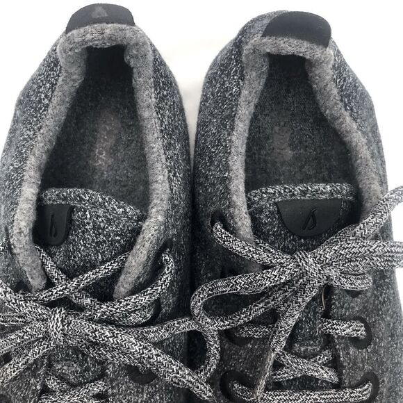 Allbirds Mottled Gray Wool Runner Lace Up Athletic Sneakers - Picture 9 of 14